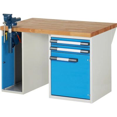 Eurokraft Pro Serie 7000 - Banco de trabajo modular con cajones - Superficie 1250x900mm Eurokraft Pro Serie 7000 - Banco de trabajo modular con cajones - Superficie 1250x900mm
