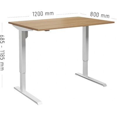 Eurokraft Basic Venla Escritorio eléctrico ajustable - Escritorio ajustable Eurokraft Basic Venla Escritorio eléctrico ajustable - Escritorio ajustable