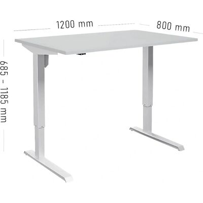 Escritorio Venla Básico de Eurokraft, ajustable eléctrico - Rectangular Escritorio Venla Básico de Eurokraft, ajustable eléctrico - Rectangular