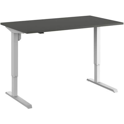 eurokraft basic Venla Elektrischer Steh-Sitz-Schreibtisch - Rechteckig - 1400x800mm - Dunkelgrau/Weiß eurokraft basic Venla Elektrischer Steh-Sitz-Schreibtisch - Rechteckig - 1400x800mm - Dunkelgrau/Weiß