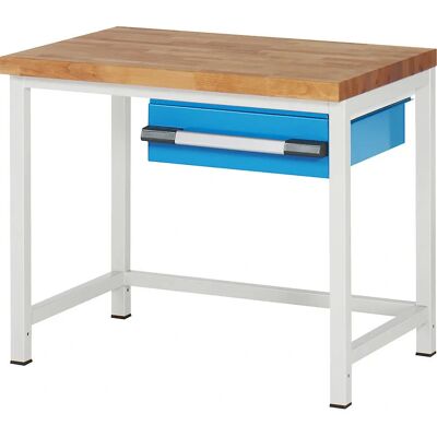 eurokraft pro Modelo 8000 - Bancada de trabalho azul claro com gaveta eurokraft pro Modelo 8000 - Bancada de trabalho azul claro com gaveta