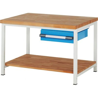 Eurokraft pro Werkbank - Hellblau RAL 5012 - 1250x900mm Eurokraft pro Werkbank - Hellblau RAL 5012 - 1250x900mm