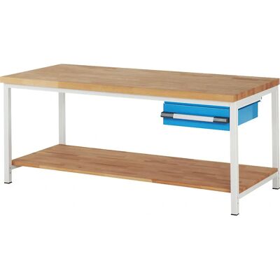 Eurokraft pro Banco da lavoro - Serie 8000, Azzurro chiaro, Cassetto 150mm, 2000x900mm Eurokraft pro Banco da lavoro - Serie 8000, Azzurro chiaro, Cassetto 150mm, 2000x900mm