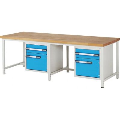 Banco de trabalho Série 8000 Eurokraft pro - Estrutura de aço resistente Banco de trabalho Série 8000 Eurokraft pro - Estrutura de aço resistente