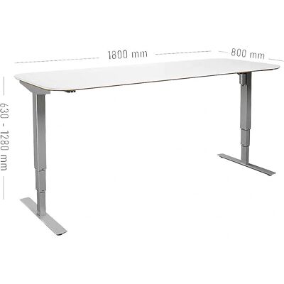 Kaiserkraft Elektrischer Höhenverstellbarer Schreibtisch - Modernes Rechteck 1800x800mm Kaiserkraft Elektrischer Höhenverstellbarer Schreibtisch - Modernes Rechteck 1800x800mm