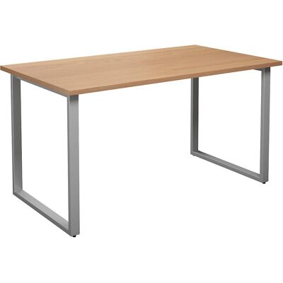 Mesa multifuncional Kaiserkraft DUO-O - Rectangular - 1400x800mm - Haya/Plateado Mesa multifuncional Kaiserkraft DUO-O - Rectangular - 1400x800mm - Haya/Plateado