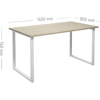 KaiserKraft DUO-O Mehrzwecktisch - Rechteckig, 800x1400mm, Eiche/Weiß KaiserKraft DUO-O Mehrzwecktisch - Rechteckig, 800x1400mm, Eiche/Weiß