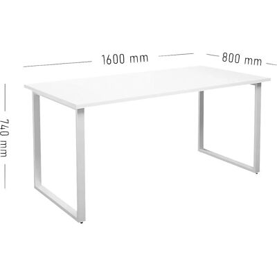 Kaiserkraft Weiß DUO-O Multifunktionsschreibtisch - Rechteckiger Laminattisch Kaiserkraft Weiß DUO-O Multifunktionsschreibtisch - Rechteckiger Laminattisch