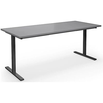 Escritorio multifuncional DUO-T de Kaiserkraft - Gris claro y negro - 1800x800mm Escritorio multifuncional DUO-T de Kaiserkraft - Gris claro y negro - 1800x800mm