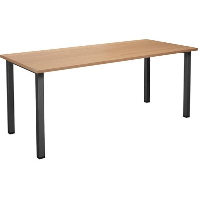 Escritorio multifuncional Kaiserkraft DUO-U - 1800x800mm, Negro Escritorio multifuncional Kaiserkraft DUO-U - 1800x800mm, Negro