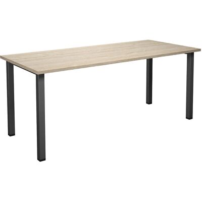 Escritorio multifuncional Kaiserkraft DUO-U - Negro y Roble - 1800x800mm Escritorio multifuncional Kaiserkraft DUO-U - Negro y Roble - 1800x800mm