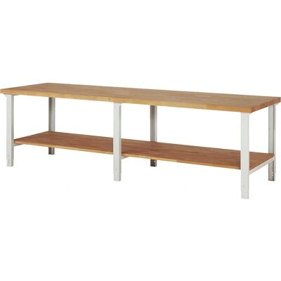Eurokraft Pro Serie 7000 Banco da Lavoro - Sistema Modulare, 1 Ripiano, 3000x900mm Eurokraft Pro Serie 7000 Banco da Lavoro - Sistema Modulare, 1 Ripiano, 3000x900mm