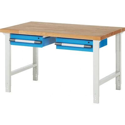 Eurokraft pro Serie 7000 - Werkbank - Modulares System, 2 Schubladen, 1500x900mm Eurokraft pro Serie 7000 - Werkbank - Modulares System, 2 Schubladen, 1500x900mm