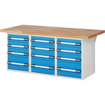 Eurokraft Pro Serie 7000 Modulare Werkbank - 12 Schubladen, 2000x900mm Eurokraft Pro Serie 7000 Modulare Werkbank - 12 Schubladen, 2000x900mm
