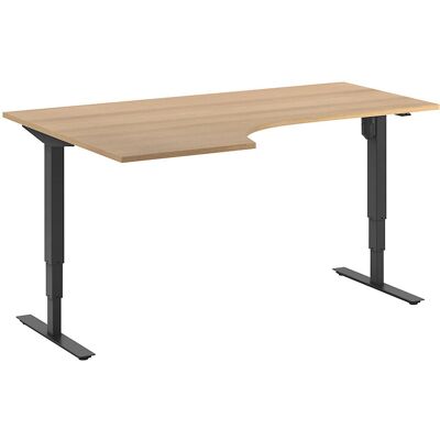 Kaiserkraft Elektrisch höhenverstellbarer Eckschreibtisch - 1800x1200mm Kaiserkraft Elektrisch höhenverstellbarer Eckschreibtisch - 1800x1200mm