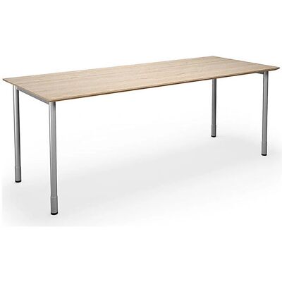 Escritorio multifuncional KaiserKraft DUO-C Trend - Roble / Plateado - 2000x800mm Escritorio multifuncional KaiserKraft DUO-C Trend - Roble / Plateado - 2000x800mm