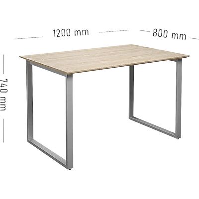 Kaiserkraft DUO-O Trend Mehrzwecktisch - Eiche/Silber Kaiserkraft DUO-O Trend Mehrzwecktisch - Eiche/Silber