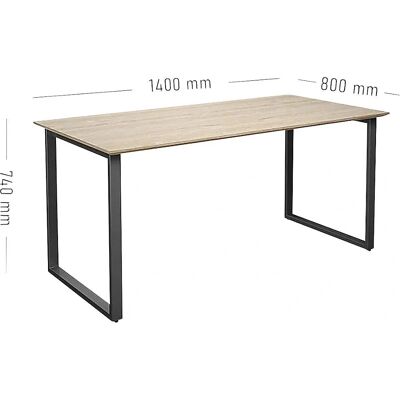 Escritorio Kaiserkraft DUO-O Trend - Rectangular, Roble/Negro, Pies ajustables Escritorio Kaiserkraft DUO-O Trend - Rectangular, Roble/Negro, Pies ajustables
