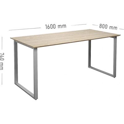 Mesa multifuncional DUO-O Trend - Roble/Plateado Mesa multifuncional DUO-O Trend - Roble/Plateado