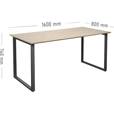 KaiserKraft Multifunktions-Schreibtisch DUO-O Trend - Rechteckig, 800mm tief, 1600mm breit KaiserKraft Multifunktions-Schreibtisch DUO-O Trend - Rechteckig, 800mm tief, 1600mm breit