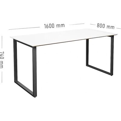 Kaiserkraft DUO-O Trend Multifunktionstisch - 1600x800mm Schwarz/Weiß Kaiserkraft DUO-O Trend Multifunktionstisch - 1600x800mm Schwarz/Weiß