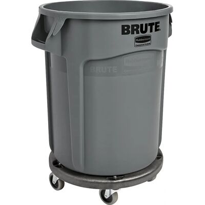 Contêiner Rubbermaid BRUTE cinza 75L - Plástico resistente com ventilação Contêiner Rubbermaid BRUTE cinza 75L - Plástico resistente com ventilação