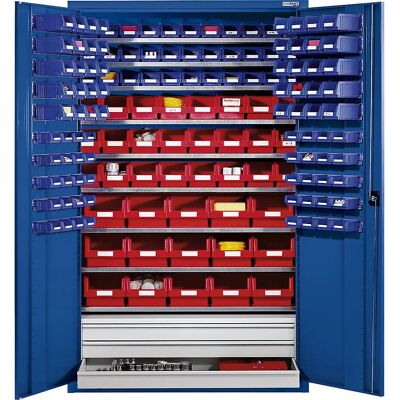 Eurokraft Pro Stahlschrank - Blau Genitian - 9 Einlegeböden Eurokraft Pro Stahlschrank - Blau Genitian - 9 Einlegeböden