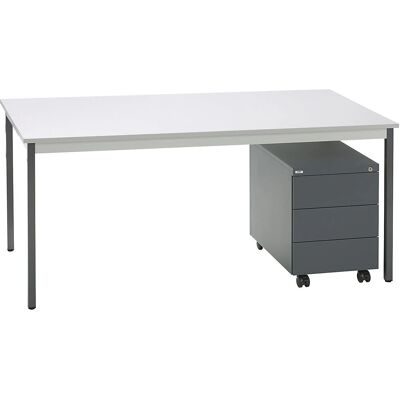 Eurokraft Basic Büroset mit Schreibtisch und Rollcontainer Eurokraft Basic Büroset mit Schreibtisch und Rollcontainer