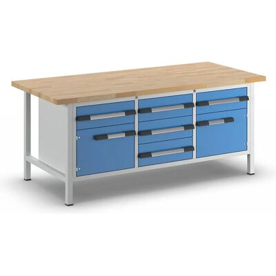 Eurokraft pro Werkbank - Serie 8000, 5 Schubladen, 2 Türen Eurokraft pro Werkbank - Serie 8000, 5 Schubladen, 2 Türen