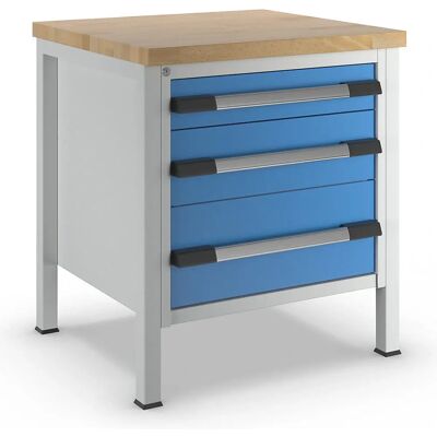 Bancada de trabalho Eurokraft Pro - 3 gavetas, 750x700mm - Bancada de trabalho Bancada de trabalho Eurokraft Pro - 3 gavetas, 750x700mm - Bancada de trabalho