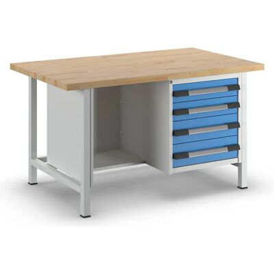 Eurokraft Pro Werkbank - Buchenholz, 4 Schubladen - 1500x900mm Eurokraft Pro Werkbank - Buchenholz, 4 Schubladen - 1500x900mm