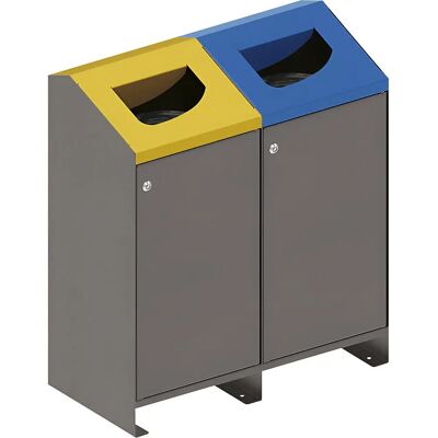 PROCITY Mülltonne - Doppelbehälter 2x100L - Außen robust PROCITY Mülltonne - Doppelbehälter 2x100L - Außen robust