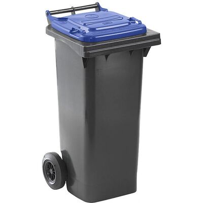 Kaiserkraft 80L Müllcontainer - UV-beständig, Räder, DIN EN 840 Kaiserkraft 80L Müllcontainer - UV-beständig, Räder, DIN EN 840