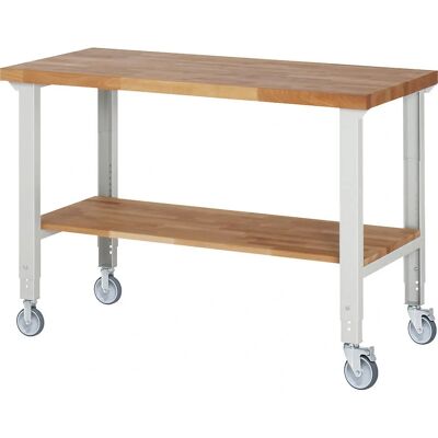 Banco de trabalho móvel Eurokraft Pro - 1500x700mm - Estrutura em C Banco de trabalho móvel Eurokraft Pro - 1500x700mm - Estrutura em C