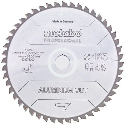 Metabo Taglio alluminio professionale 165mm Z48 - Lama circolare Metabo Taglio alluminio professionale 165mm Z48 - Lama circolare