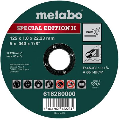 Metabo 616260000 Winkelschleifer Zubehör Trennscheibe - Trennscheibe Metabo 616260000 Winkelschleifer Zubehör Trennscheibe - Trennscheibe