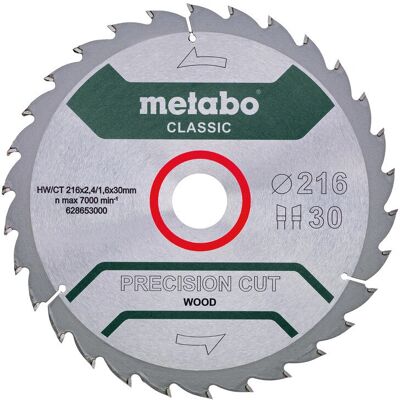 Metabo 628653000 Kreissägeblatt - Präzisionsschnitt Holz - Classic Metabo 628653000 Kreissägeblatt - Präzisionsschnitt Holz - Classic