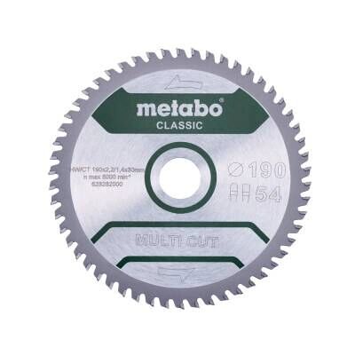 Metabo Multi Cut Classic Kreissägeblatt - 190mm - 54 Zähne Metabo Multi Cut Classic Kreissägeblatt - 190mm - 54 Zähne