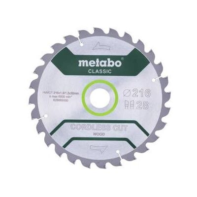 Metabo Kreissägeblatt 216 mm - Profi & Klassisch - Holzschneiden Metabo Kreissägeblatt 216 mm - Profi & Klassisch - Holzschneiden