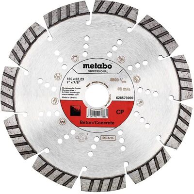 Metabo 180x22,23mm Diamantschneidscheibe - Professioneller Beton Metabo 180x22,23mm Diamantschneidscheibe - Professioneller Beton