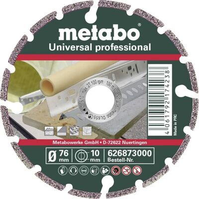 Metabo UP Professionell diamantklinga - 76mm, 10mm, Universell Metabo UP Professionell diamantklinga - 76mm, 10mm, Universell