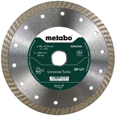 Metabo 628553000 Kreissägeblatt - Diamant, 180mm, 22.23mm, Universal Turbo Metabo 628553000 Kreissägeblatt - Diamant, 180mm, 22.23mm, Universal Turbo