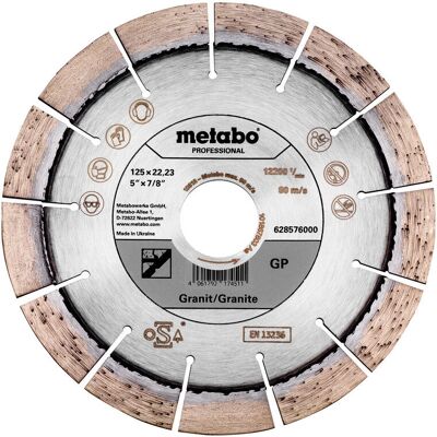 Metabo Kreissägeblatt - 125mm, Diamant, Granit & Fliesen - Profi Metabo Kreissägeblatt - 125mm, Diamant, Granit & Fliesen - Profi