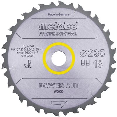 Metabo Kreissägeblatt 23,5cm - Präzises Holzschneiden Metabo Kreissägeblatt 23,5cm - Präzises Holzschneiden