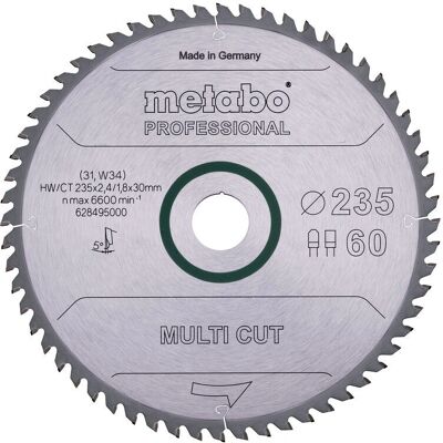 Metabo Kreissägeblatt "multi cut - professional" 235x30mm Metabo Kreissägeblatt "multi cut - professional" 235x30mm