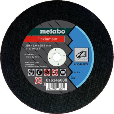 Metabo 616346000 Winkelschleifer Zubehör Trennscheibe - Schneidscheiben für Stahl & Edelstahl Metabo 616346000 Winkelschleifer Zubehör Trennscheibe - Schneidscheiben für Stahl & Edelstahl