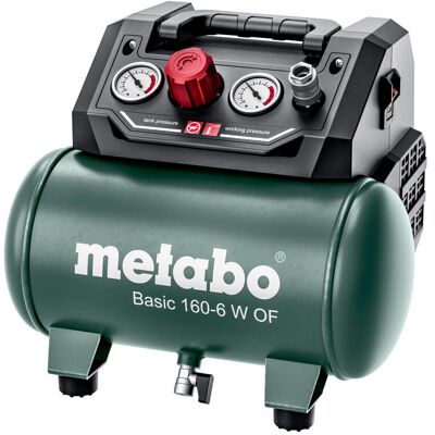 Metabo Basic 160-6 W OF Luftkompressor - Tragbar, 8 Bar, 160 l/min Metabo Basic 160-6 W OF Luftkompressor - Tragbar, 8 Bar, 160 l/min