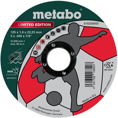 Metabo Edelstahl Schneidscheibe - 125 mm - Limitierte Edition Metabo Edelstahl Schneidscheibe - 125 mm - Limitierte Edition