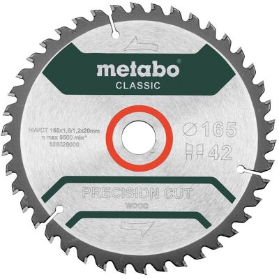 Lama di Sega Circolare Metabo 165mm - Taglio di Precisione Legno - 42 Denti Lama di Sega Circolare Metabo 165mm - Taglio di Precisione Legno - 42 Denti