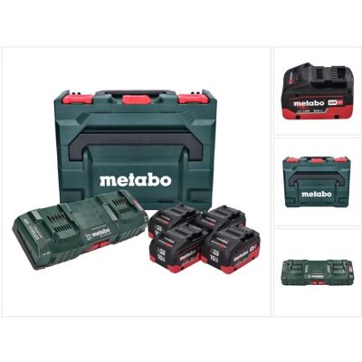 Metabo Werkzeugakku + Ladegerät - Basis Set 4x Li-Power 18V 10,0 Ah + Doppel Ladegerät Metabo Werkzeugakku + Ladegerät - Basis Set 4x Li-Power 18V 10,0 Ah + Doppel Ladegerät